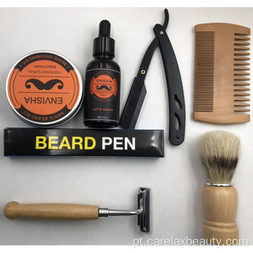 Conjunto de presentes de cuidados com barba kit de manobra de barba